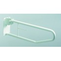 Barre de maintien relevable Basica  en acier avec support papier toilette -  H330/1