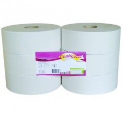 Papier toilette blanc MAXIROL 2x16g/m² - Carton de 6 rouleaux - 2 plis - 320m - I332LMR