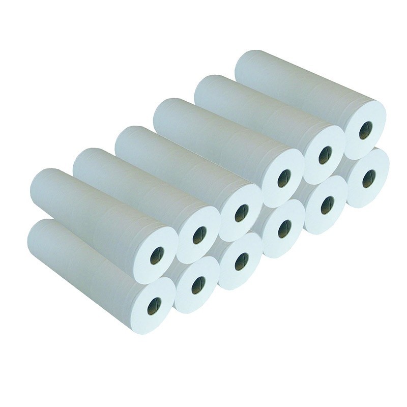 Carton de 12 rouleaux de draps d'examen lisses