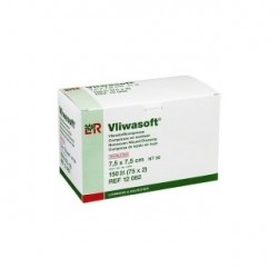 Compresses non tissées Vliwasoft® Dimension 7,5 x 7,5 cm Boite de 50  - 80964