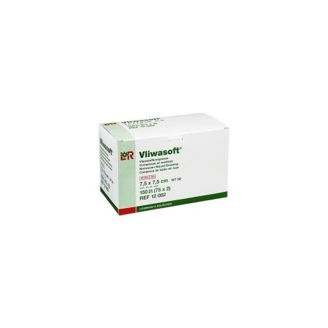 Compresses non tissées Vliwasoft® Dimension 7,5 x 7,5 cm Boite de 50  - 80964