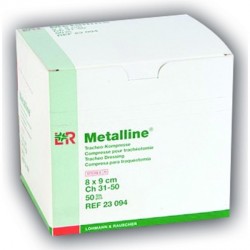 Compresses Metalline® pour trachéotomie Dimension 8 x 9 cm Boite de 50 - 23094