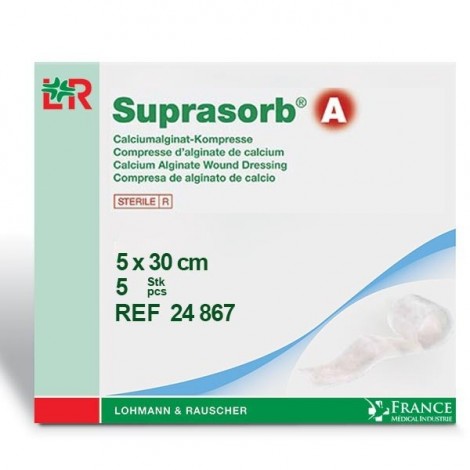 Pansement d'alginate de calcium Suprasorb® A 5x30cm Boite de 5- 24867