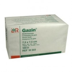 Compresses de gaze Gazin® Dimension 7,5 x 5 cm Boite de 100 - 18521