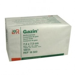 Compresses de gaze Gazin® Dimension 7,5 x 7,5 cm Boite de 100 - 18503