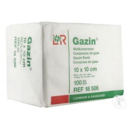 Compresses de gaze Gazin® Dimension 10 x 10 cm Boite de 100 - 18506