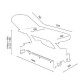 Table d'examen  à hauteur variable électrique 2 plans Têtière longueur 750mm - 777 02