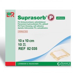Pansement hydrocellulaire adhésif Suprasorb® P 10x10cm Boite de 10-82035